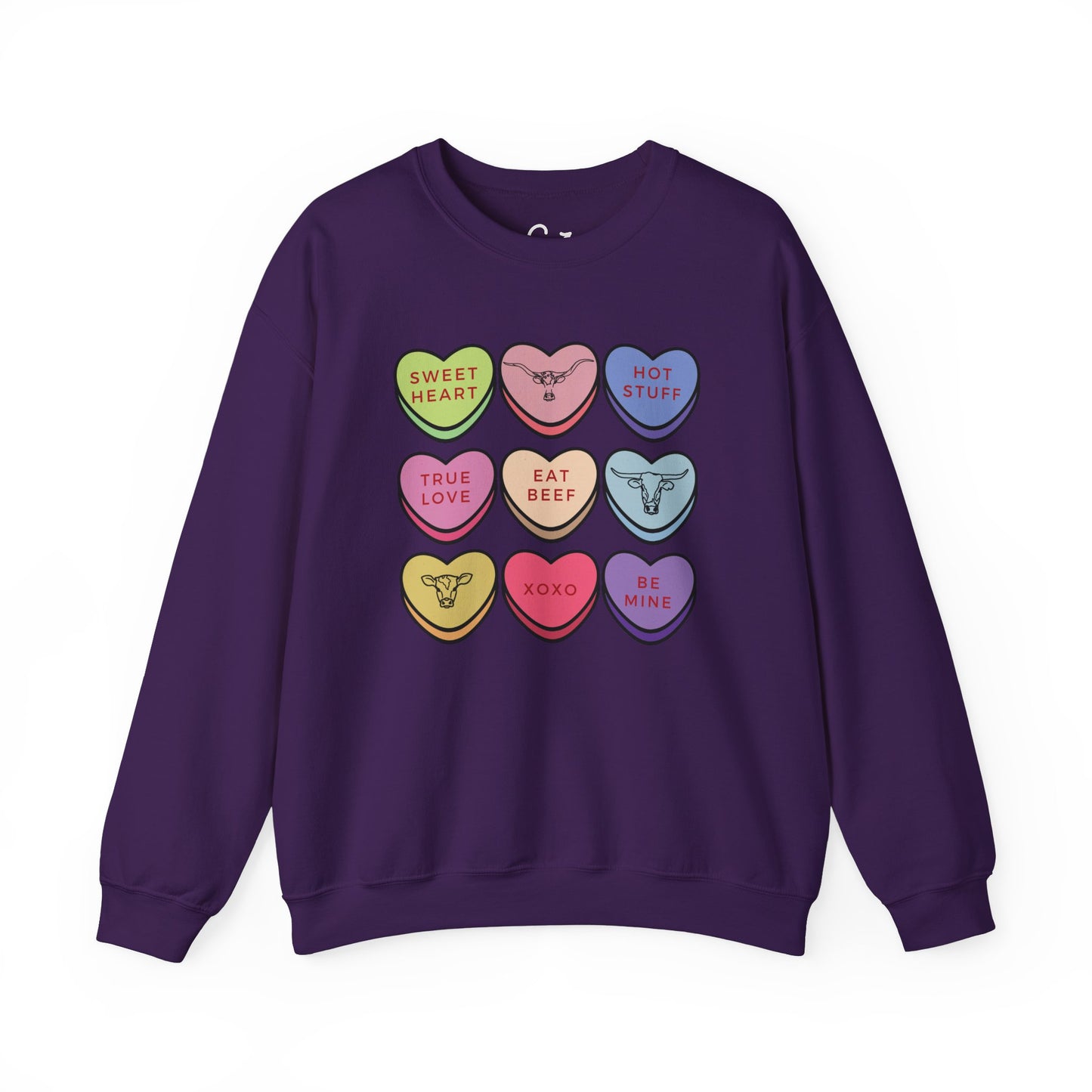 Eat Beef Candy Heart Sweatshirt